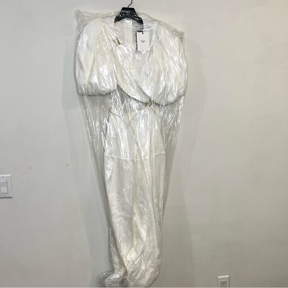 Aje Vanades Cut Out Ring white Midi Dress size US 2 NEW! New with tags! - Picture 4 of 9